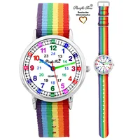 Kinder Armbanduhr Mädchen Jungen Lernuhr Kinderuhr Regenbogen Einhorn Analog