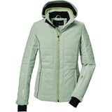 killtec Damen Skijacke/Funktionsjacke in Daunenoptik mit abzippbarer Kapuze und Schneefang KSW 33 WMN SKI JCKT, hell stahlmint, 46, 41942-000