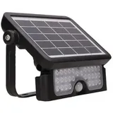 Böttcher-AG LED-Außenstrahler, 500 lm, Bewegungsmelder, Solar + Akku, schwarz