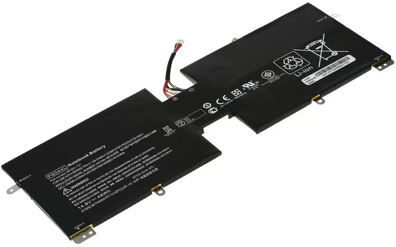 Akku passend für Laptop HP Spectre XT TouchSmart 15-4000eg / TPN-C105 / Typ PW04XL u.a. - 14,8V - 3200 mAh