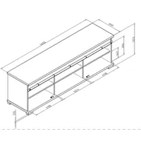 Finori Mid.you Tv-Element , Holzwerkstoff , 160x50x40 cm ,