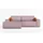 mebloland Ecksofa TOR mit Schlaffunktion. Farbe: Lavender. - Rosa