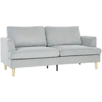 Homcom 3-Sitzer-Sofa, Couch mit Armlehnen, Gepolstert Polstersofa mit Kord-Optik, Federkern Loungesofa für Wohnzimmer, Sofas | Gr.: onesize
