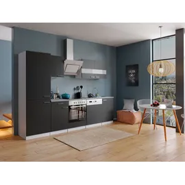 Respekta Küchenblock Malia 280 cm Schwarz