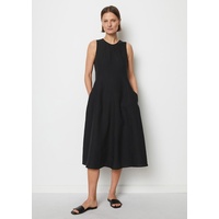 Leinenkleid fitted A-Shape, schwarz, 46