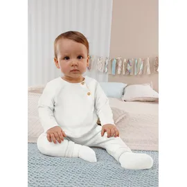 Kidsworld Neugeborenen-Geschenkset KIDSWORLD "2tlg. Baby-Strickset - NEUE KOLLEKTION", Mädchen, Gr. 86/92, weiß (wollweiß), Feinstrick, Obermaterial: 100% Baumwolle, unifarben, Basic, KOB Set-Artikel, Baby-Strickset aus Bio-Baumwolle