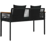 vidaXL Gartenbank 117 x 54 x 74,5 cm Schwarz