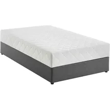 Atlantic Home Collection Boxbett "BELINA", grau (anthrazit), B:140cm L:200cm, 100% PES, ATLANTIC HOME COLLECTION, Komplettbetten, mit Taschenfederkernmatratze und geräumigem Bettkasten