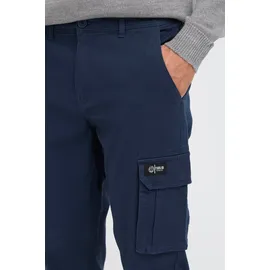 !Solid Cargohose SDCHASEY Regular Cargohosen Blau 34 32