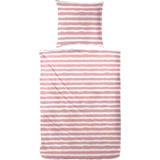 Primera Bettwäsche »Baumwoll-Bettwäsche Uni-Streifen«, mit einem modernen Streifenmuster, rot