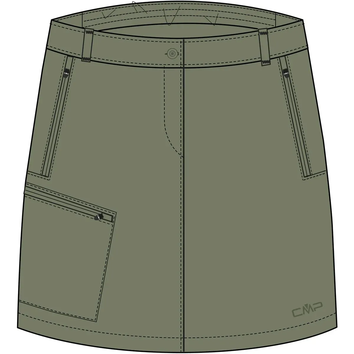 CMP Woman Skirt 2 IN 1 avocado (F805) 48