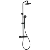 Badplaats Samar Duschsystem Duscharmatur Mat Schwarz 26x71x8