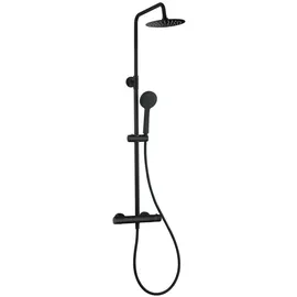 Badplaats Samar Duschsystem Duscharmatur Mat Schwarz 26x71x8