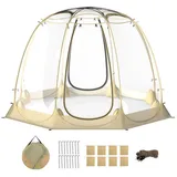 Costway Pop Up Bubble Zelt 265x265cm Transparent
