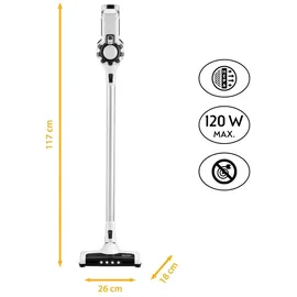 First Austria TZS First Austria Akku Staubsauger, Kabellos, 120 W, 2200 mAh, LED Beleuchtung, 2 Saugstufen, Handstaubsauger, Staubsauger, Beutellos, Blau | Blau