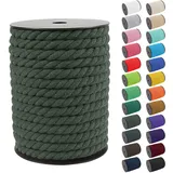 Uiopa 8mm Makramee Garn 40m Baumwollkordel Baumwollseil Dickes Garn Kordelband für Pflanzenaufhänger Wandbehang Wandteppiche Garten Makramee Regenbogen DIY Handwerk