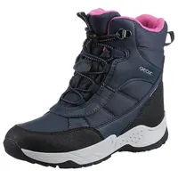 Geox J SENTIERO GIRL B AB Winterstiefel Schnürstiefel, Snowboots mit Schnellverschluss blau 27 EU