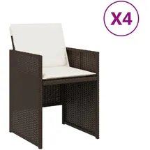 vidaXL Gartenstuhl 55 x 67 x 32 cm braun 4 St.