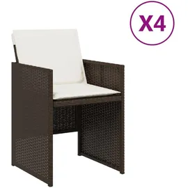 vidaXL Gartenstuhl 55 x 67 x 32 cm braun 4 St.