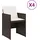 vidaXL Gartenstuhl 55 x 67 x 32 cm braun 4 St.
