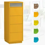 Aileenstore Kommode mit Schubkästen, Klapp-Deckel & Dokumenten-Ablage mit Glasfenster