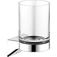 Keuco AVENO Glashalter mit Echtkristall-Glas, zum Kleben/Schrauben, chrom