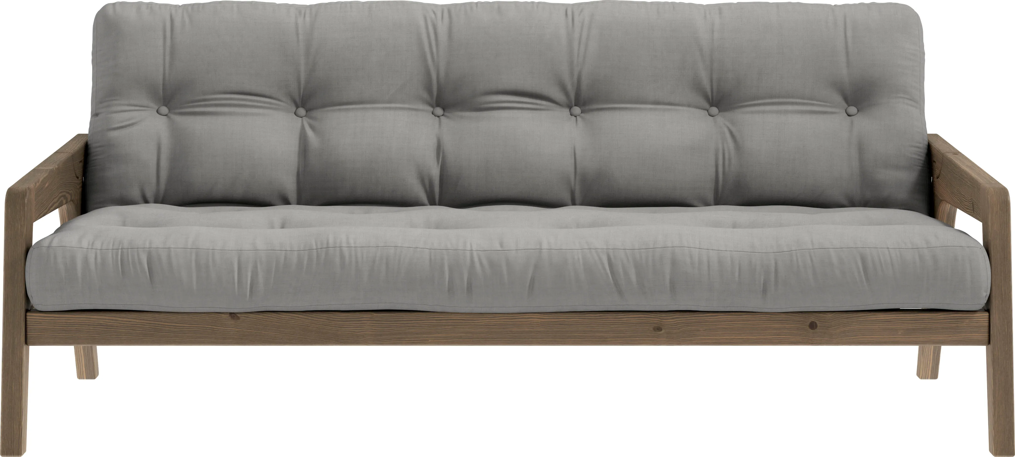 Karup Design Schlafsofa, Mit Holzstruktur, inkl. Futonmatratze, Liegefläche 130x190 cm Karup Design grau