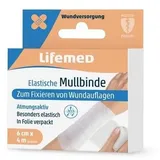 Lifemed Elastische Mullbinde 4 m x 6 cm weiss