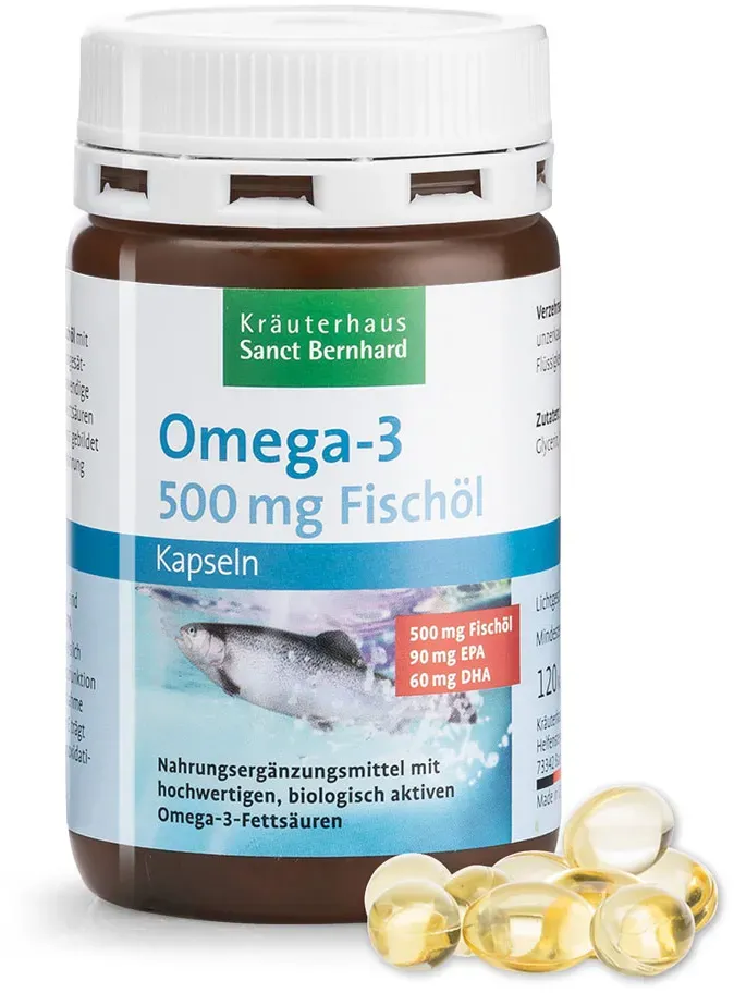 Omega 3 Fish Oil Capsules 500 mg - 80 g