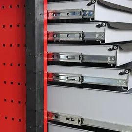 ADB HQ Werkstattwagen befüllt schwarz 7 Schubladen