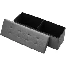 Vevor Sitzhocker mit Stauraum 11 x 38 x 38 cm Grau