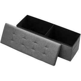 Vevor Sitzhocker mit Stauraum 11 x 38 x 38 cm Grau