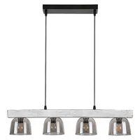 Rabalux Cardamom 4-flg. 12 cm quadratisch schwarz/weiß