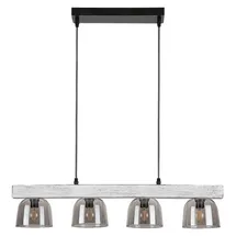 Rabalux Cardamom 4-flg. 12 cm quadratisch schwarz/weiß