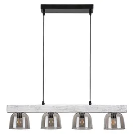 Rabalux Cardamom 4-flg. 12 cm quadratisch schwarz/weiß