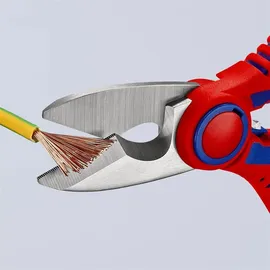 Knipex Elektrikerscheren mit Mehrkomponenten-Hüllen, glasfaserverstärkt 160 mm, 95 05 10 SB