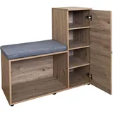 Hti-Living Thekla 88 x 84 x 40 cm Sitzbank blau