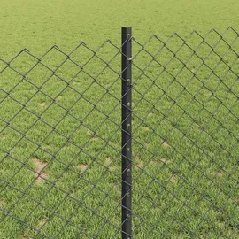 vidaXL Zaun 1 x 10 m Grau/Stahl