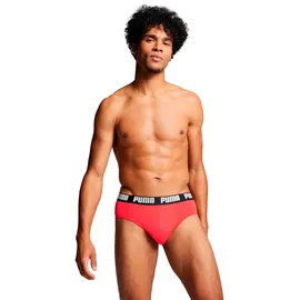 Puma Everyday Brief Rot/Schwarz S 2er Pack