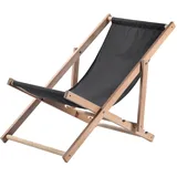 Kadax Liegestuhl aus Holz, klappbar Strandstuhl, Sonnenstuhl bis 120 kg, Strandliegestuhl für Garten, Terrasse, Balkon & Strand, Strandsessel (Graphit)