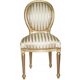 Casa Padrino Barock Esszimmer Stuhl Gold / Gold Mod2 / Rund - Möbel Interior Einrichtung