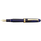 PLATINUM Japanischer Füllfederhalter #3776 Century Gold Trim Chartres Blue EF/Blau/ 0,24-0,28 mm/Handgefertigt/Feder aus 14-Karätigem Gold/mit Geschenkbox/Füllhalter, PNB15000-51EF