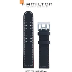 Hamilton - Khaki Navy Band-set Leder-schwarz-21/20 H690.776.130 - schwarz