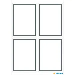 HERMA Buchetiketten, graue Randgestaltung, 40 x 55 mm