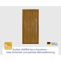 EcoStar Haustür ISOPRO Secur IPS 015 RC2 golden oak 110 x 210 cm