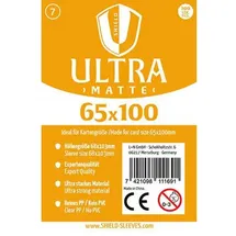 happyshops Shield Ultra Matte 7 - 100 Super Sleeves für Kartengröße 65 x 100 mm