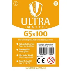 happyshops Shield Ultra Matte 7 - 100 Super Sleeves für Kartengröße 65 x 100 mm