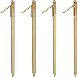 Relaxdays Bodenanker 4er Set Gold
