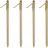 Relaxdays Bodenanker 4er Set Gold