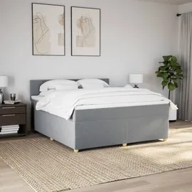 vidaXL Boxspringbett 180 x 200 cm Hellgrau